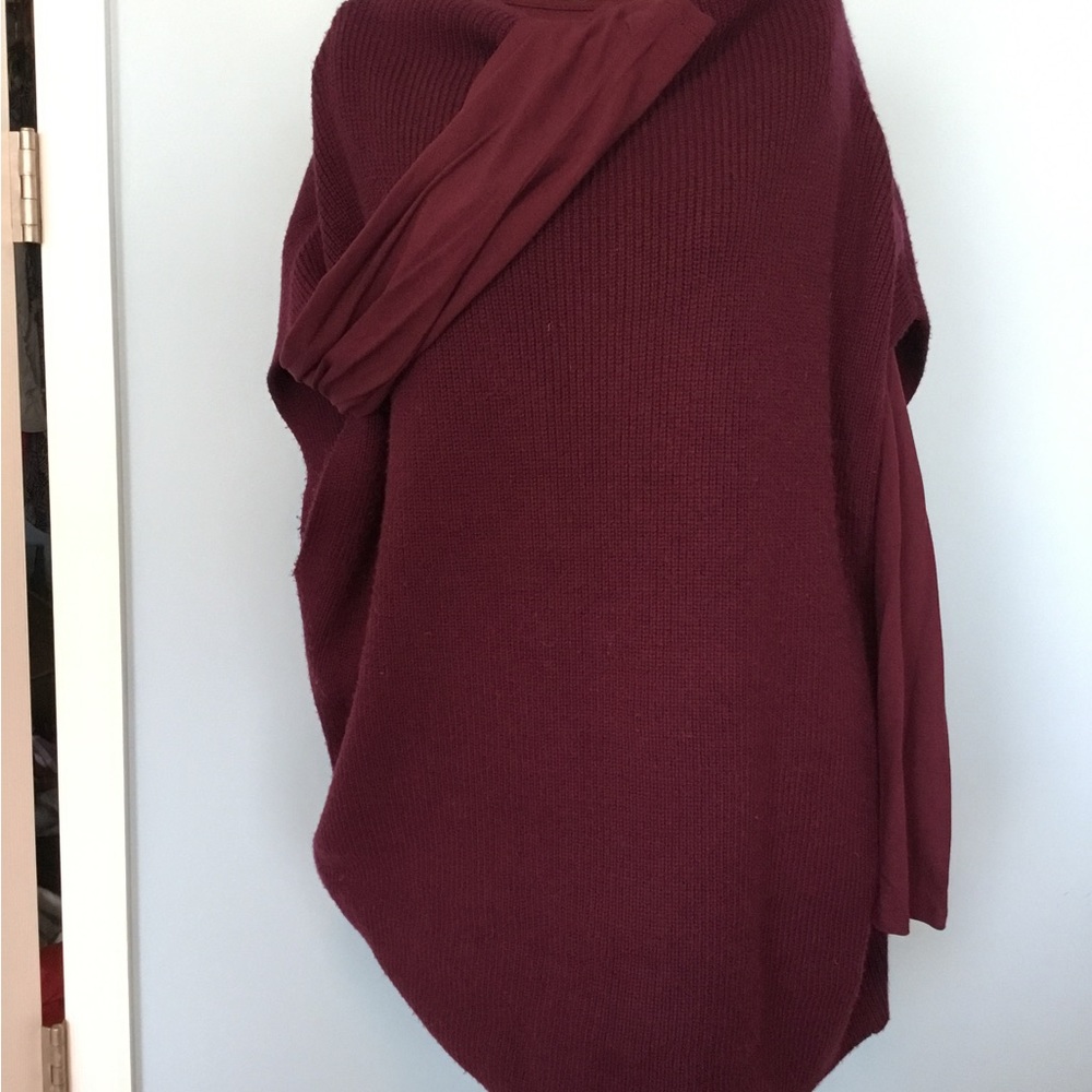 Great Monochromatic Chicos sweater over a matching long sleeve super soft tee